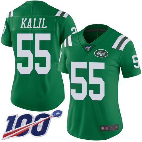 New York Jets Limited Green Women Ryan Kalil Jersey NFL Football #55 100th Season Rush Vapor Untouchable